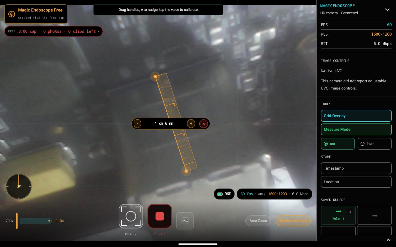 Magic Endoscope live inspection view